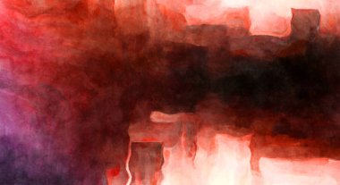 Soyut suluboya sanat eserleri. Fırça boyalı dijital resim. Renkli yaratıcı suluboya çizimi.