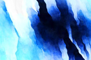 Soyut suluboya sanat eserleri. Fırça boyalı dijital resim. Renkli yaratıcı suluboya çizimi.