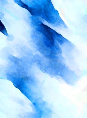 Soyut suluboya sanat eserleri. Fırça boyalı dijital resim. Renkli yaratıcı suluboya çizimi.