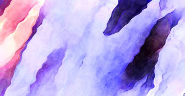 Soyut suluboya sanat eserleri. Fırça boyalı dijital resim. Renkli yaratıcı suluboya çizimi.