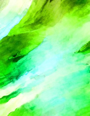 Soyut suluboya sanat eserleri. Fırça boyalı dijital resim. Renkli yaratıcı suluboya çizimi.