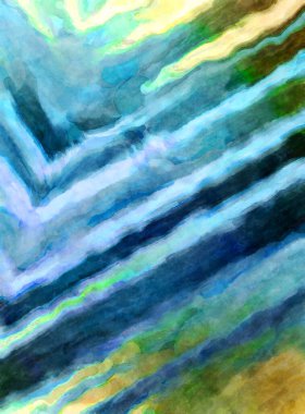 Soyut suluboya sanat eserleri. Fırça boyalı dijital resim. Renkli yaratıcı suluboya çizimi.