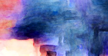 Soyut suluboya sanat eserleri. Fırça boyalı dijital resim. Renkli yaratıcı suluboya çizimi.