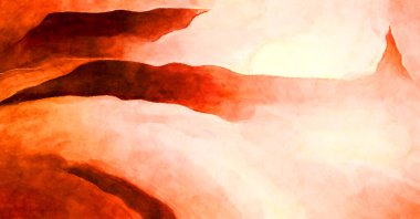 Soyut suluboya sanat eserleri. Fırça boyalı dijital resim. Renkli yaratıcı suluboya çizimi.