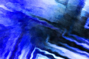 Soyut suluboya sanat eserleri. Fırça boyalı dijital resim. Renkli yaratıcı suluboya çizimi.