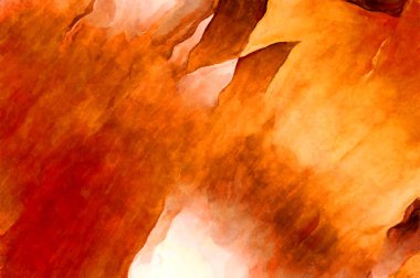 Soyut suluboya sanat eserleri. Fırça boyalı dijital resim. Renkli yaratıcı suluboya çizimi.