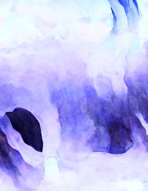 Soyut suluboya sanat eserleri. Fırça boyalı dijital resim. Renkli yaratıcı suluboya çizimi.