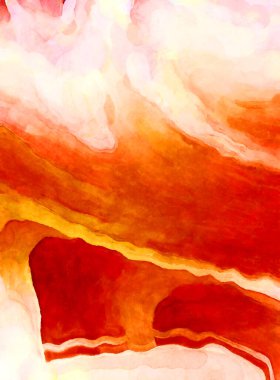 Soyut suluboya sanat eserleri. Fırça boyalı dijital resim. Renkli yaratıcı suluboya çizimi.