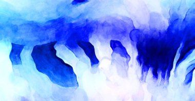 Soyut suluboya sanat eserleri. Fırça boyalı dijital resim. Renkli yaratıcı suluboya çizimi.