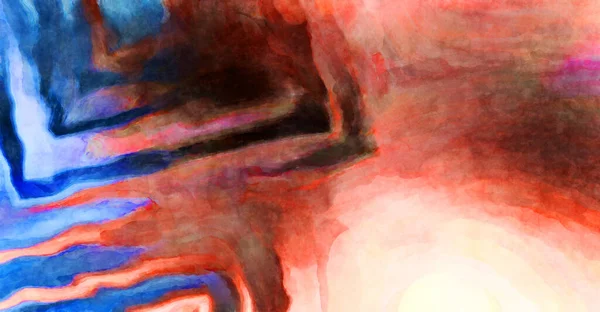 Expressief Abstract Aquarel Kunstwerk Borstel Geschilderd Digitale Kunst Schilderen Kleurrijke — Stockfoto