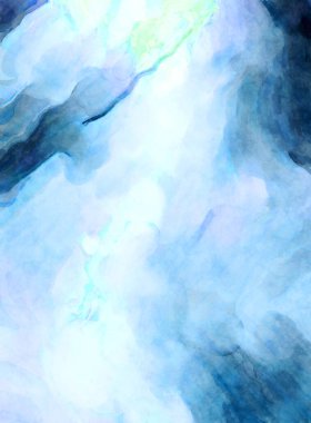 Soyut suluboya sanat eserleri. Fırça boyalı dijital resim. Renkli yaratıcı suluboya çizimi.