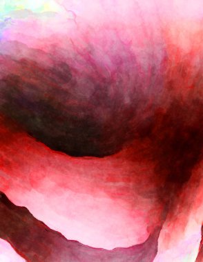 Soyut suluboya sanat eserleri. Fırça boyalı dijital resim. Renkli yaratıcı suluboya çizimi.