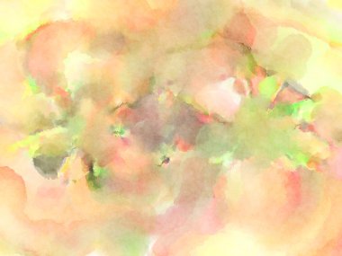 Modern fırça darbeleri. Poster, duvar sanatı, afiş, kart, kitap kapağı veya ambalaj için rahatlatıcı kompozisyonun yumuşak renkli çizimi. Pastel renklerle suluboya.