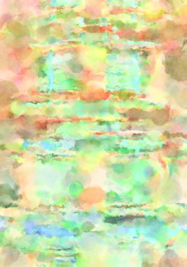 Modern fırça darbeleri. Poster, duvar sanatı, afiş, kart, kitap kapağı veya ambalaj için rahatlatıcı kompozisyonun yumuşak renkli çizimi. Pastel renklerle suluboya.