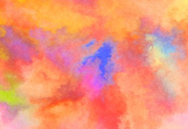 Modern fırça darbeleri. Poster, duvar sanatı, afiş, kart, kitap kapağı veya ambalaj için rahatlatıcı kompozisyonun yumuşak renkli çizimi. Pastel renklerle suluboya.