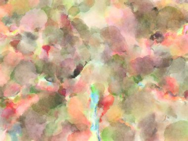 Modern fırça darbeleri. Poster, duvar sanatı, afiş, kart, kitap kapağı veya ambalaj için rahatlatıcı kompozisyonun yumuşak renkli çizimi. Pastel renklerle suluboya.