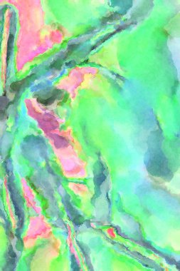 Modern fırça darbeleri. Poster, duvar sanatı, afiş, kart, kitap kapağı veya ambalaj için rahatlatıcı kompozisyonun yumuşak renkli çizimi. Pastel renklerle suluboya.