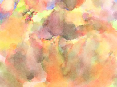 Modern fırça darbeleri. Poster, duvar sanatı, afiş, kart, kitap kapağı veya ambalaj için rahatlatıcı kompozisyonun yumuşak renkli çizimi. Pastel renklerle suluboya.