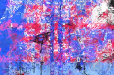 Kaos duvarı sanatı. Sanatsal canlılık ve renkli duvar kâğıdı. Kaotik resim. Taranmış Boyalı Soyut Arkaplan. Fırça darbesi ile boyanmış. Tuval üzerinde etkileyici fırçalanmış resim