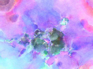 Modern fırça darbeleri. Poster, duvar sanatı, afiş, kart, kitap kapağı veya ambalaj için rahatlatıcı kompozisyonun yumuşak renkli çizimi. Pastel renklerle suluboya.