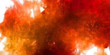 Vahşi ve büyük fırça darbeleri. Beyaz arka planda fırçalanmış soyut resim. Fırça darbesi ile boyanmış. Boya darbeleri. 2B Görüntü.