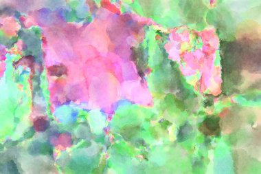 Modern fırça darbeleri. Poster, duvar sanatı, afiş, kart, kitap kapağı veya ambalaj için rahatlatıcı kompozisyonun yumuşak renkli çizimi. Pastel renklerle suluboya.