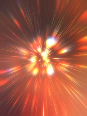 Parlak, canlı ve renkli duvar kağıtları. Parlayan parçacıkları ve çizgileri olan ışık patlaması yıldızı. Güzel soyut ışın arkaplanı.