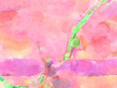 Modern fırça darbeleri. Poster, duvar sanatı, afiş, kart, kitap kapağı veya ambalaj için rahatlatıcı kompozisyonun yumuşak renkli çizimi. Pastel renklerle suluboya.