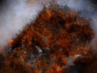 Tuval üzerinde etkileyici fırçalanmış resim. Soyut doku. 2D çizim. Geniş fırça darbeleri. Modern dijital sanat. Çağdaş fırça. Modern ifade. Popüler biçim boyanmış resim.