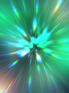 Parlak, canlı ve renkli duvar kağıtları. Parlayan parçacıkları ve çizgileri olan ışık patlaması yıldızı. Güzel soyut ışın arkaplanı.