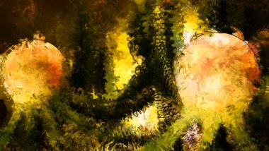 Tuval üzerinde etkileyici fırçalanmış resim. Soyut doku. 2D çizim. Geniş fırça darbeleri. Modern dijital sanat. Çağdaş fırça. Modern ifade. Popüler biçim boyanmış resim.