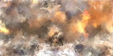 Tuval üzerinde etkileyici fırçalanmış resim. Soyut doku. 2D çizim. Geniş fırça darbeleri. Modern dijital sanat. Çağdaş fırça. Modern ifade. Popüler biçim boyanmış resim.