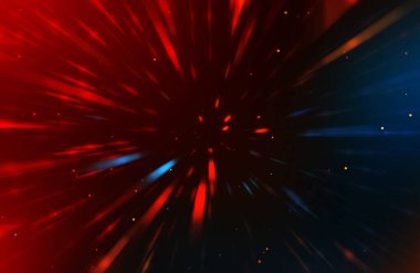 Parlak, canlı ve renkli duvar kağıtları. Parlayan parçacıkları ve çizgileri olan ışık patlaması yıldızı. Güzel soyut ışın arkaplanı.