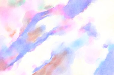 Modern fırça darbeleri. Poster, duvar sanatı, afiş, kart, kitap kapağı veya ambalaj için rahatlatıcı kompozisyonun yumuşak renkli çizimi. Pastel renklerle suluboya.