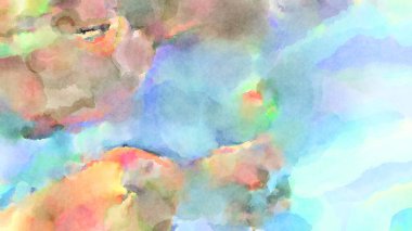 Modern fırça darbeleri. Poster, duvar sanatı, afiş, kart, kitap kapağı veya ambalaj için rahatlatıcı kompozisyonun yumuşak renkli çizimi. Pastel renklerle suluboya.