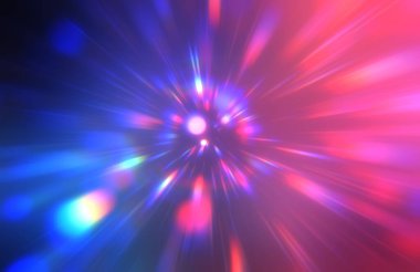 Parlak, canlı ve renkli duvar kağıtları. Parlayan parçacıkları ve çizgileri olan ışık patlaması yıldızı. Güzel soyut ışın arkaplanı.