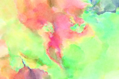 Modern fırça darbeleri. Poster, duvar sanatı, afiş, kart, kitap kapağı veya ambalaj için rahatlatıcı kompozisyonun yumuşak renkli çizimi. Pastel renklerle suluboya.