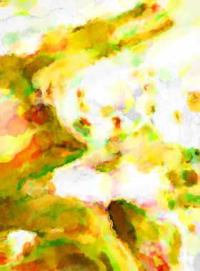 Modern fırça darbeleri. Poster, duvar sanatı, afiş, kart, kitap kapağı veya ambalaj için rahatlatıcı kompozisyonun yumuşak renkli çizimi. Pastel renklerle suluboya.