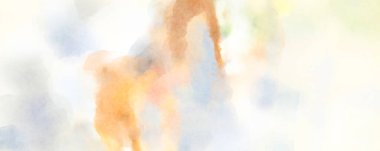 Modern fırça darbeleri. Poster, duvar sanatı, afiş, kart, kitap kapağı veya ambalaj için rahatlatıcı kompozisyonun yumuşak renkli çizimi. Pastel renklerle suluboya.