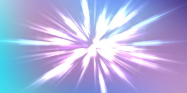 Parlak, canlı ve renkli duvar kağıtları. Parlayan parçacıkları ve çizgileri olan ışık patlaması yıldızı. Güzel soyut ışın arkaplanı.