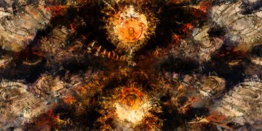 Tuval üzerinde etkileyici fırçalanmış resim. Soyut doku. 2D çizim. Geniş fırça darbeleri. Modern dijital sanat. Çağdaş fırça. Modern ifade. Popüler biçim boyanmış resim.