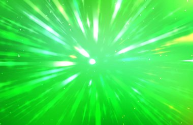 Parlak, canlı ve renkli duvar kağıtları. Parlayan parçacıkları ve çizgileri olan ışık patlaması yıldızı. Güzel soyut ışın arkaplanı.