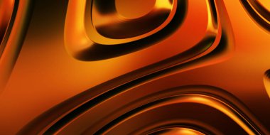 Renkli dalgalı yansıtıcı duvar kağıdının üç boyutlu çizimi. Duvar kağıdı, afiş, arkaplan, kart, kitap kapağı veya web sitesi için grafiksel illüstrasyon. Soyut arkaplan. 