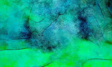 Boya üzerine ekşi mürekkep çizimi. Vahşi soyut illüstrasyon arka planı. Yaratıcı renkli duvar kağıdı. Aşırı kasvetli duvar kapağı. Kaotik resim.