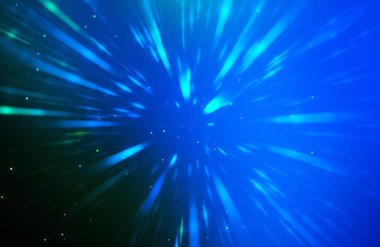 Parlak, canlı ve renkli duvar kağıtları. Parlayan parçacıkları ve çizgileri olan ışık patlaması yıldızı. Güzel soyut ışın arkaplanı.