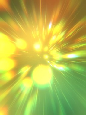 Parlak, canlı ve renkli duvar kağıtları. Parlayan parçacıkları ve çizgileri olan ışık patlaması yıldızı. Güzel soyut ışın arkaplanı.