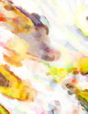 Modern fırça darbeleri. Poster, duvar sanatı, afiş, kart, kitap kapağı veya ambalaj için rahatlatıcı kompozisyonun yumuşak renkli çizimi. Pastel renklerle suluboya.