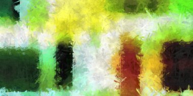 Doğrusal ve geometrik şekilli modern sanat. Renkli çağdaş sanat eserleri. Painton tuvalinin renk vuruşları. Soyut arkaplanda fırça darbeleri. Fırça boyası. Duvar sanatı.