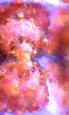 Tuval üzerinde etkileyici fırçalanmış resim. Soyut doku. 2D çizim. Geniş fırça darbeleri. Modern dijital sanat. Çağdaş fırça. Modern ifade. Popüler biçim boyanmış resim.