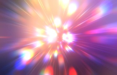 Parlak, canlı ve renkli duvar kağıtları. Parlayan parçacıkları ve çizgileri olan ışık patlaması yıldızı. Güzel soyut ışın arkaplanı.